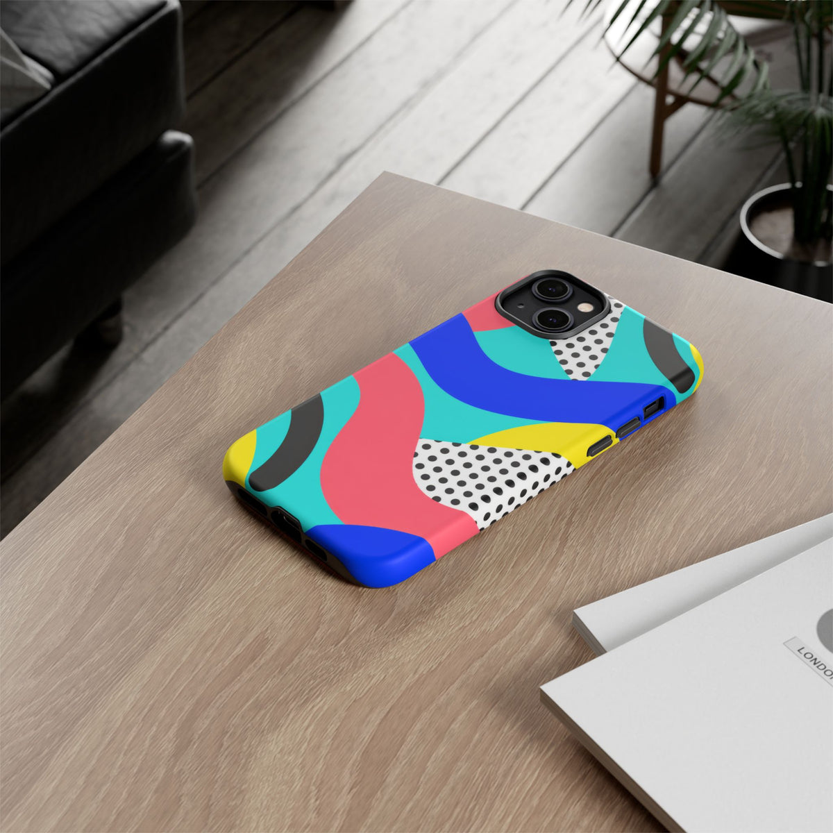 Poolside Pop iPhone Tough Case | Wavy Color Block