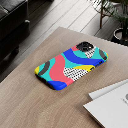 Poolside Pop iPhone Tough Case | Wavy Color Block