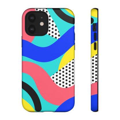 Poolside Pop iPhone Tough Case | Wavy Color Block