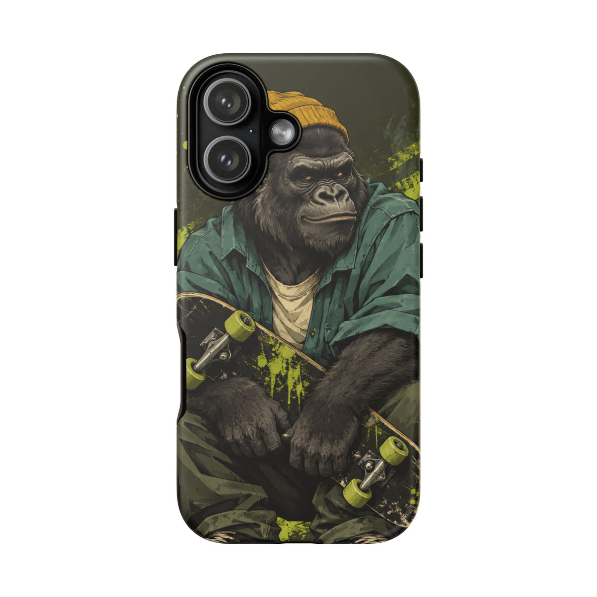 Concrete Jungle iPhone Tough Case | Skater Gorilla Illustration