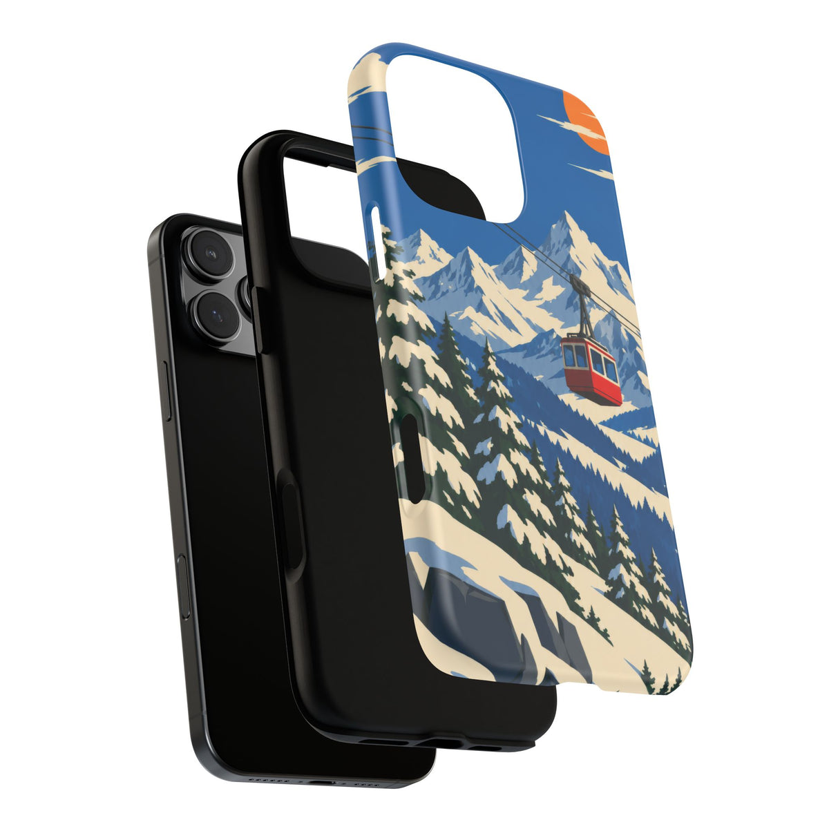 Swiss Skiing — Lift to the Sky iPhone Tough Case