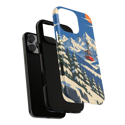 Swiss Skiing — Lift to the Sky iPhone Tough Case