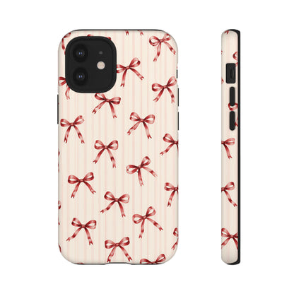 Red Bow iPhone Tough Case | Ribbon Waltz