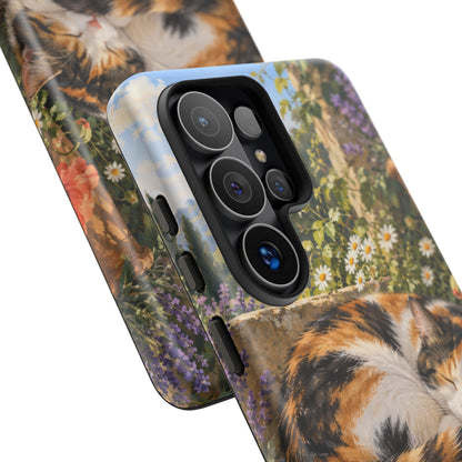 Garden Nap Samsung Galaxy Tough Case | calico cat
