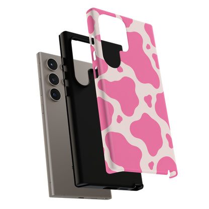 Strawberry Milk Samsung Galaxy Tough Case | Pink Cow Print
