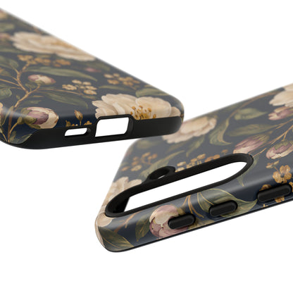 Dark Floral Samsung Galaxy Tough Case | Midnight Camellia