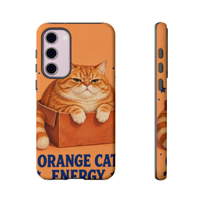 Orange Cat Energy Samsung Galaxy Tough Case