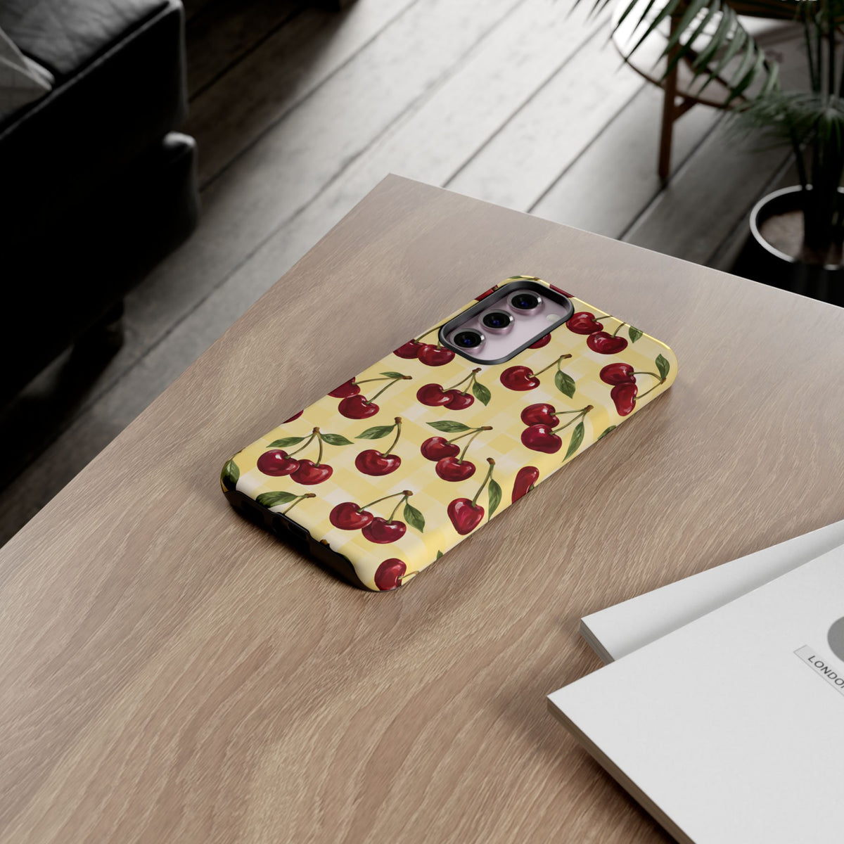 Cherry Gingham Samsung Galaxy Tough Case | Cherry Picnic
