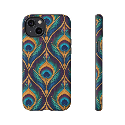 Peacock Nocturne iPhone Tough Case | art deco