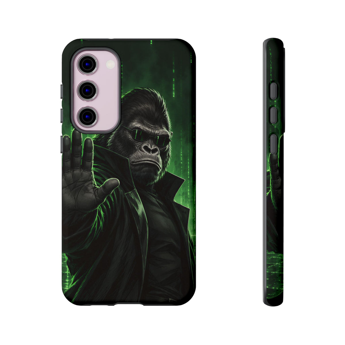 Cyberpunk Gorilla Samsung Galaxy Tough Case | Neon Code Silverback