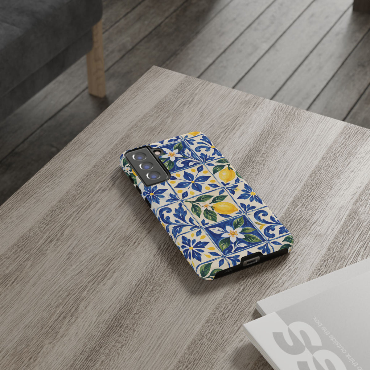Blue Lemon Tile Samsung Galaxy Tough Case | Azulejo Orchard