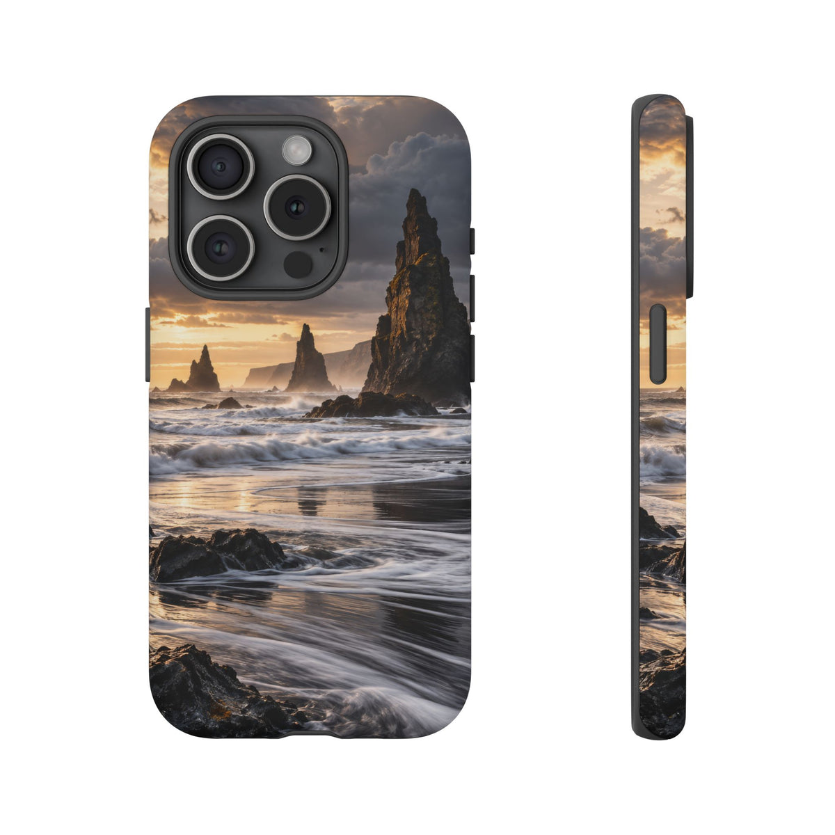 Black Sand and Silver iPhone Tough Case | black sand beach