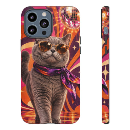 Disco Whiskers iPhone Tough Case | disco cat