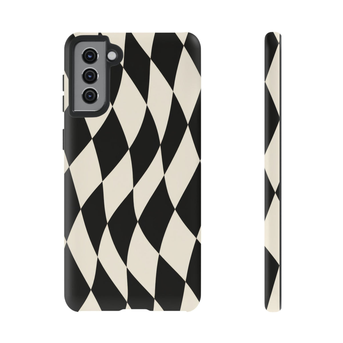 Harlequin Sway Samsung Galaxy Tough Case | Black & White Harlequin