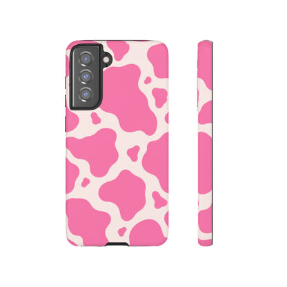 Strawberry Milk Samsung Galaxy Tough Case | Pink Cow Print