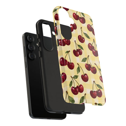 Cherry Gingham Samsung Galaxy Tough Case | Cherry Picnic