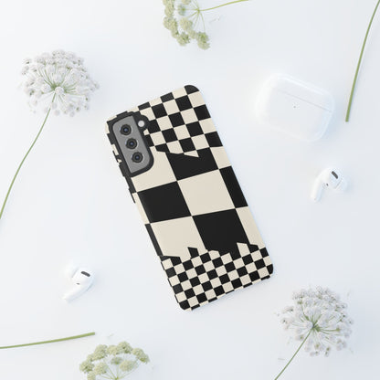 Check Shift Samsung Galaxy Tough Case | Black & White Checkerboard