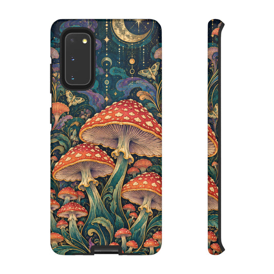 Cosmic Amanita Samsung Galaxy Tough Case | Art Nouveau Mushroom