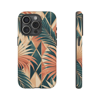 Coral Palm Pavilion iPhone Tough Case | art deco