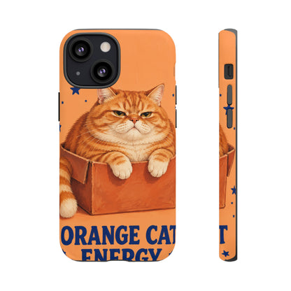 Orange Cat Energy iPhone Tough Case