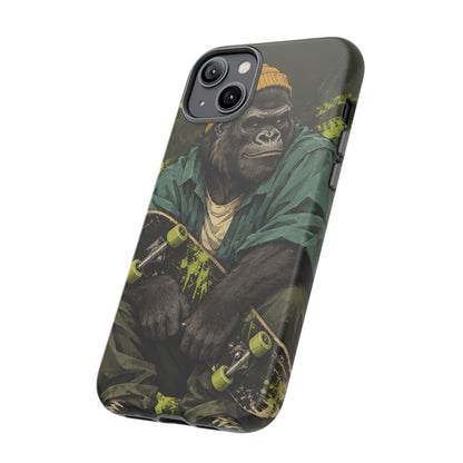 Concrete Jungle iPhone Tough Case | Skater Gorilla Illustration