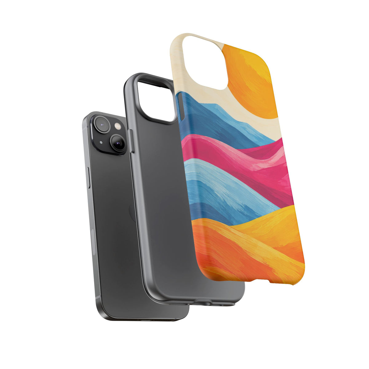 Golden Drift iPhone Tough Case | colorful hills