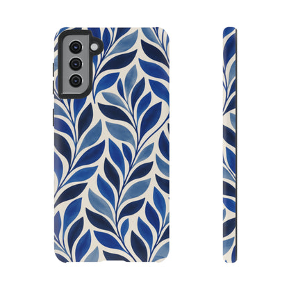 Cobalt Current Samsung Galaxy Tough Case | Cobalt Blue Leaf Pattern