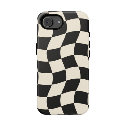 Liquid Check iPhone Tough Case | Wavy Checkerboard