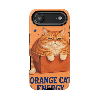 Orange Cat Energy iPhone Tough Case