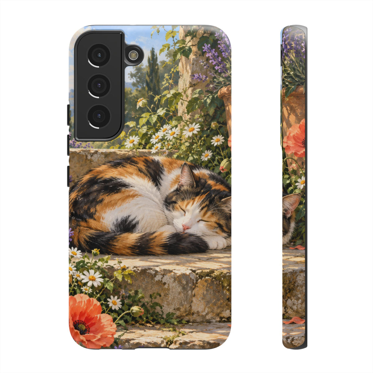 Garden Nap Samsung Galaxy Tough Case | calico cat