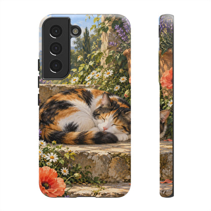 Garden Nap Samsung Galaxy Tough Case | calico cat