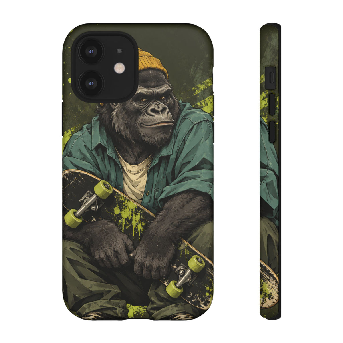 Concrete Jungle iPhone Tough Case | Skater Gorilla Illustration