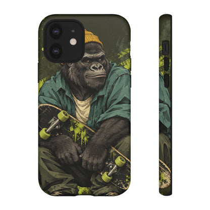 Concrete Jungle iPhone Tough Case | Skater Gorilla Illustration