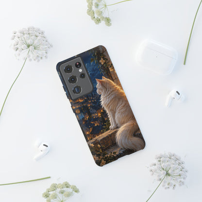 Moonlit Window Samsung Galaxy Tough Case | white cat