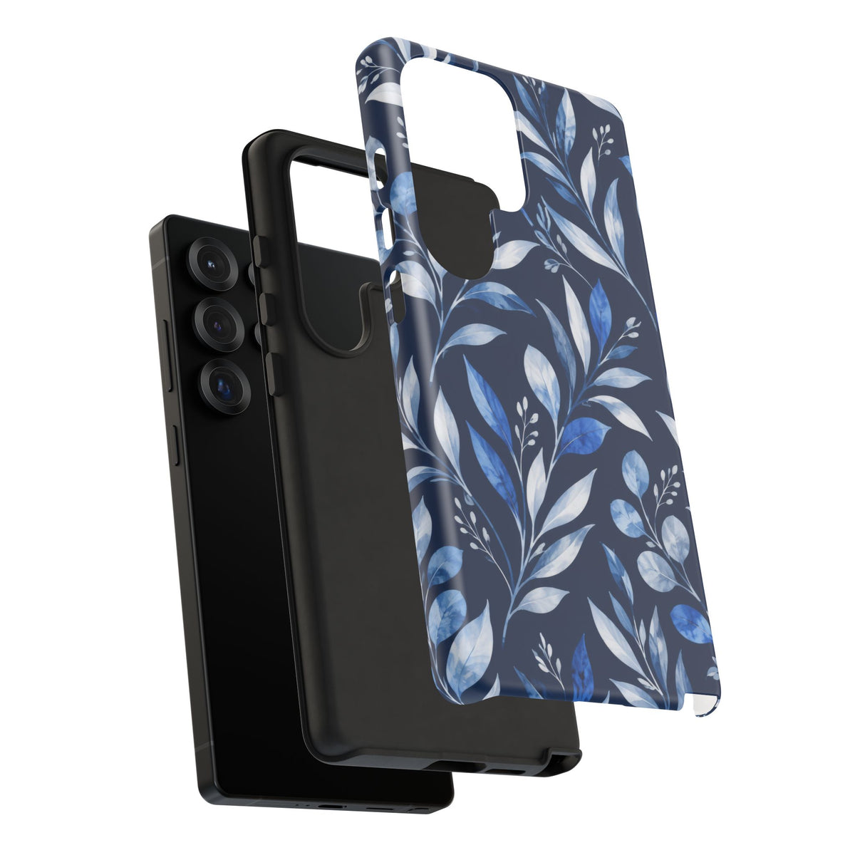 Blue Hour Botanical Samsung Galaxy Tough Case | Blue Botanical Leaf Pattern