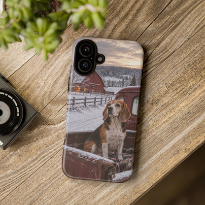 Winter Farm Watch iPhone Tough Case | beagle