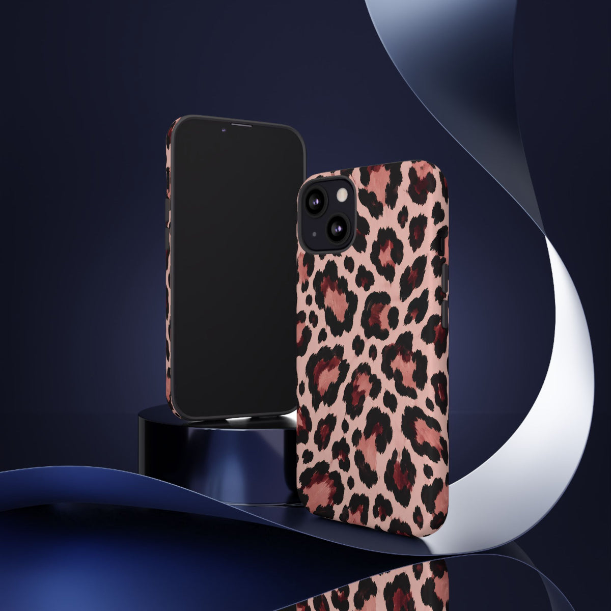 Wild Burgundy iPhone Tough Case | leopard print