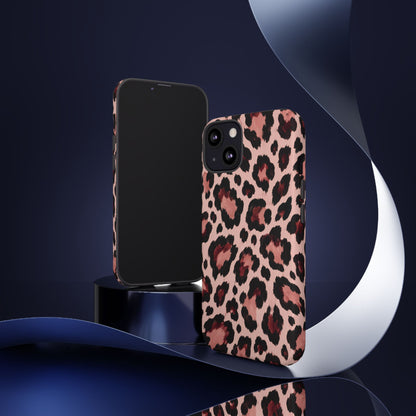 Wild Burgundy iPhone Tough Case | leopard print
