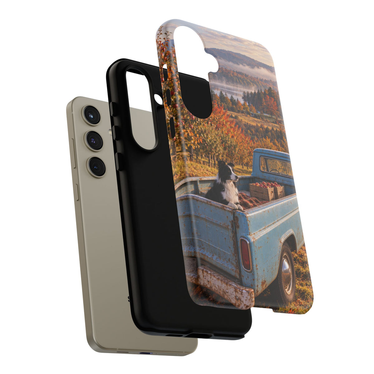 Blue Truck October Samsung Galaxy Tough Case | border collie