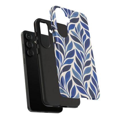 Cobalt Current Samsung Galaxy Tough Case | Cobalt Blue Leaf Pattern