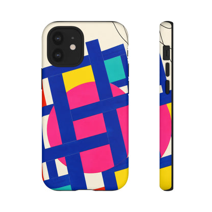 Chromatic Mischief iPhone Tough Case | Geometric Color Block Art