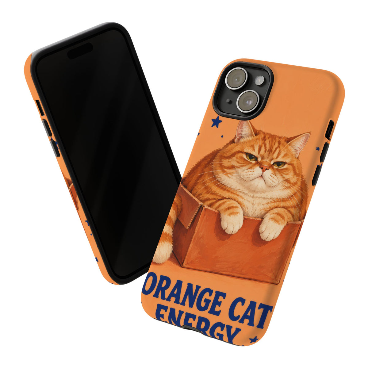 Orange Cat Energy iPhone Tough Case