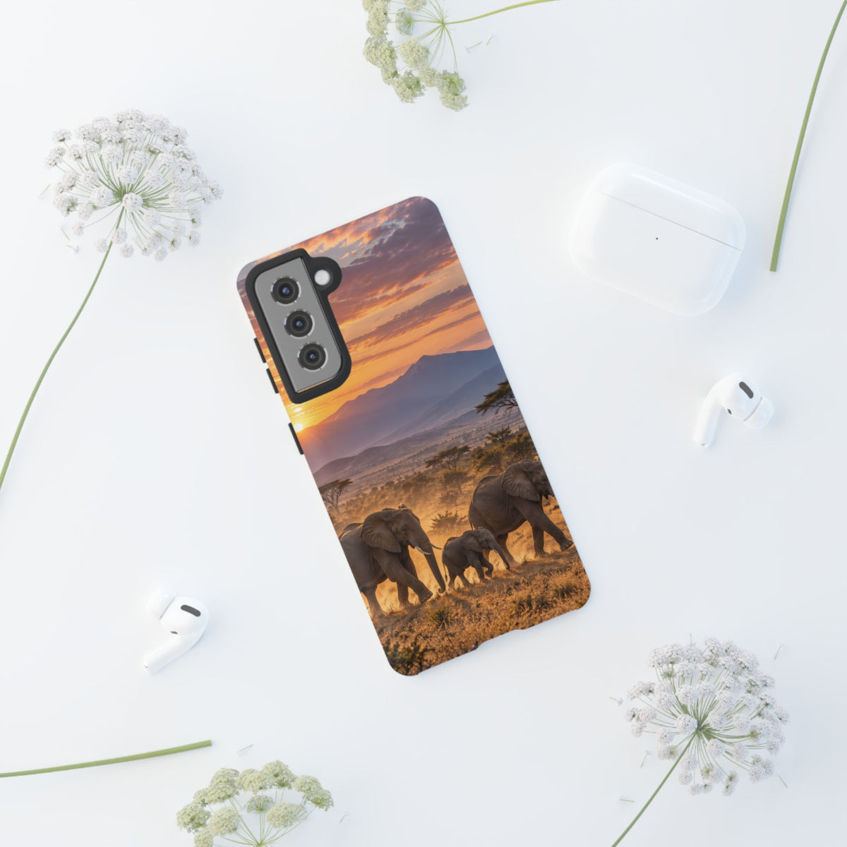 Elephants at First Light Samsung Galaxy Tough Case | african elephants
