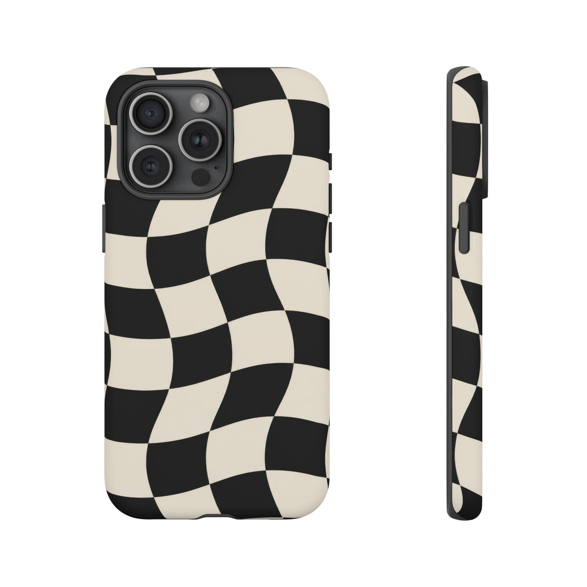 Liquid Check iPhone Tough Case | Wavy Checkerboard