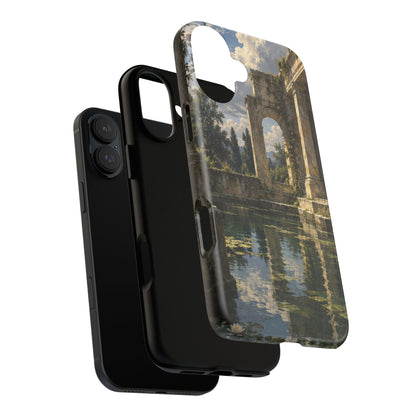 The Flooded Court iPhone Tough Case | Ancient Garden Landscape