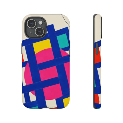 Chromatic Mischief iPhone Tough Case | Geometric Color Block Art