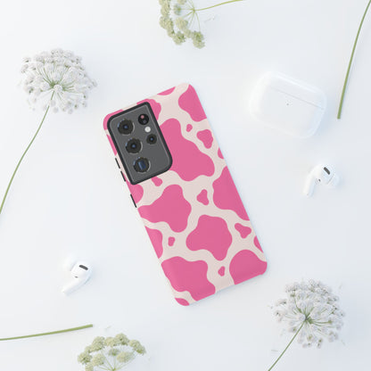 Strawberry Milk Samsung Galaxy Tough Case | Pink Cow Print