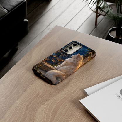 Moonlit Window Samsung Galaxy Tough Case | white cat