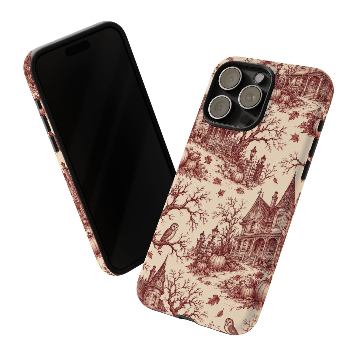 Haunted Estate Toile iPhone Tough Case | halloween toile