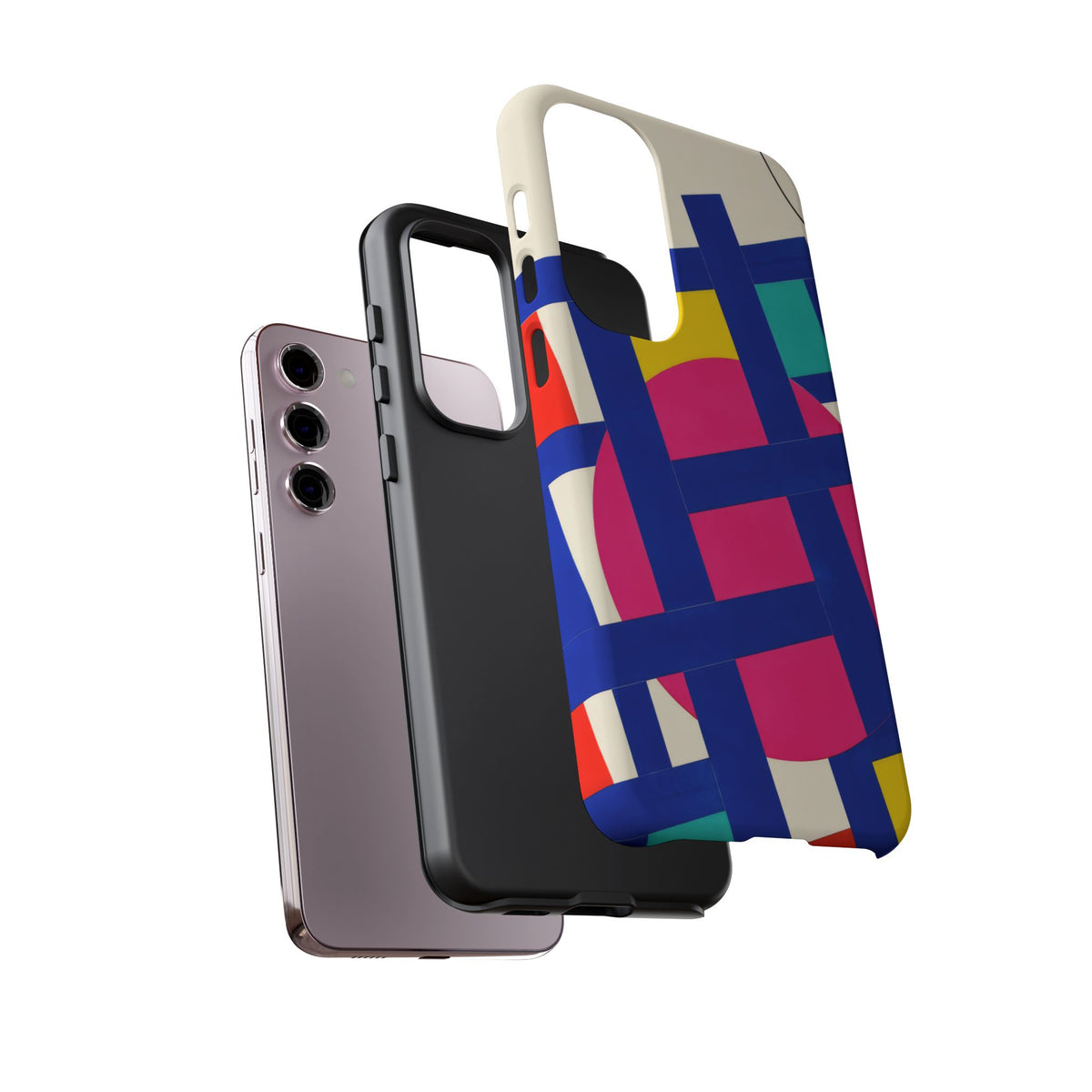 Chromatic Mischief Samsung Galaxy Tough Case | Geometric Color Block Art